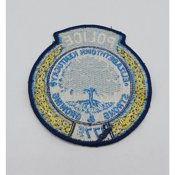 Elizabethtown Kentucky Police Patch Strong and Growing Tree with Roots Blue - Picture 3 of 3